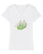 Fluturasi Pentru Copii Cute Butterflies Butterfly Tricou mânecă scurtă guler V Damă Evoker