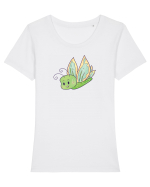 Fluturasi Pentru Copii Cute Butterflies Butterfly Tricou mânecă scurtă guler larg fitted Damă Expresser