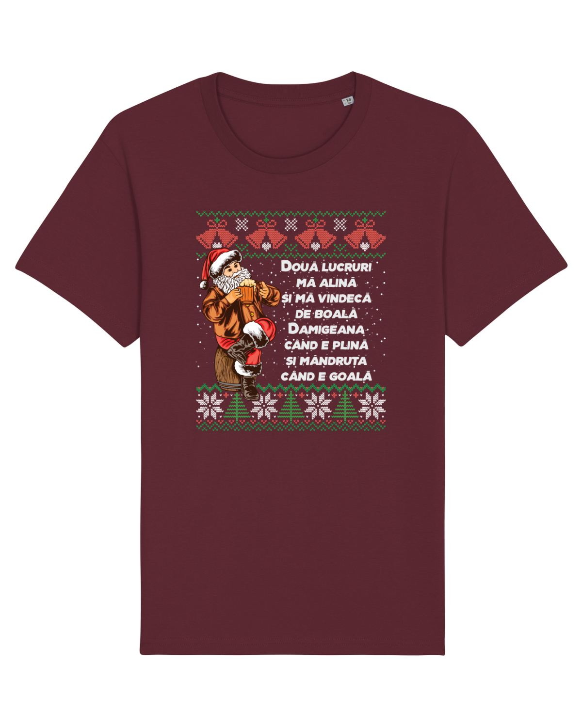 Tricou mânecă scurtă Unisex Rocker Burgundy