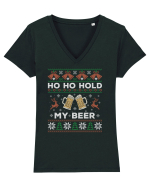 cu motive de Craciun - Ho ho hold my beer Tricou mânecă scurtă guler V Damă Evoker