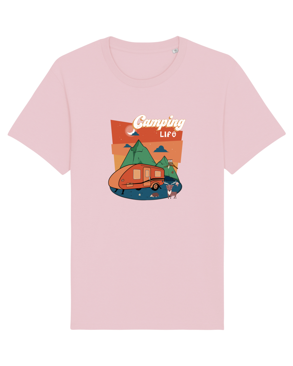 Tricou mânecă scurtă Unisex Rocker Cotton Pink