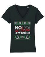cu motive de Craciun - No wine left behind Tricou mânecă scurtă guler V Damă Evoker