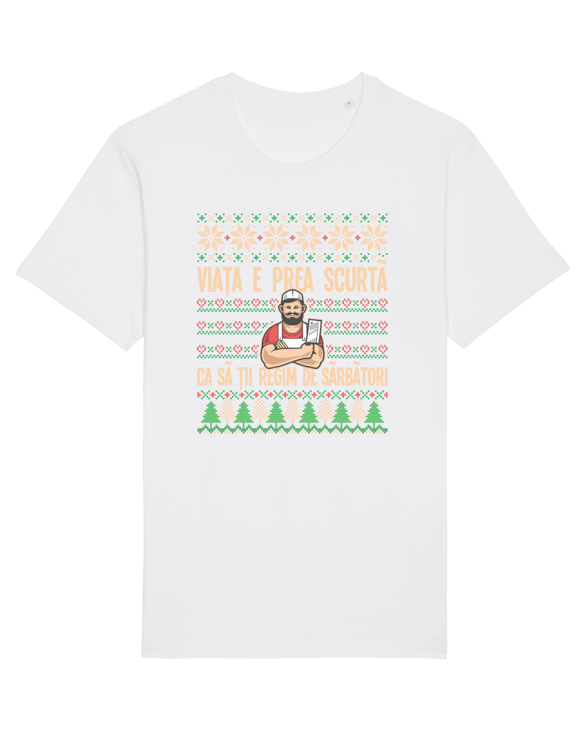 Tricou mânecă scurtă Unisex Rocker White