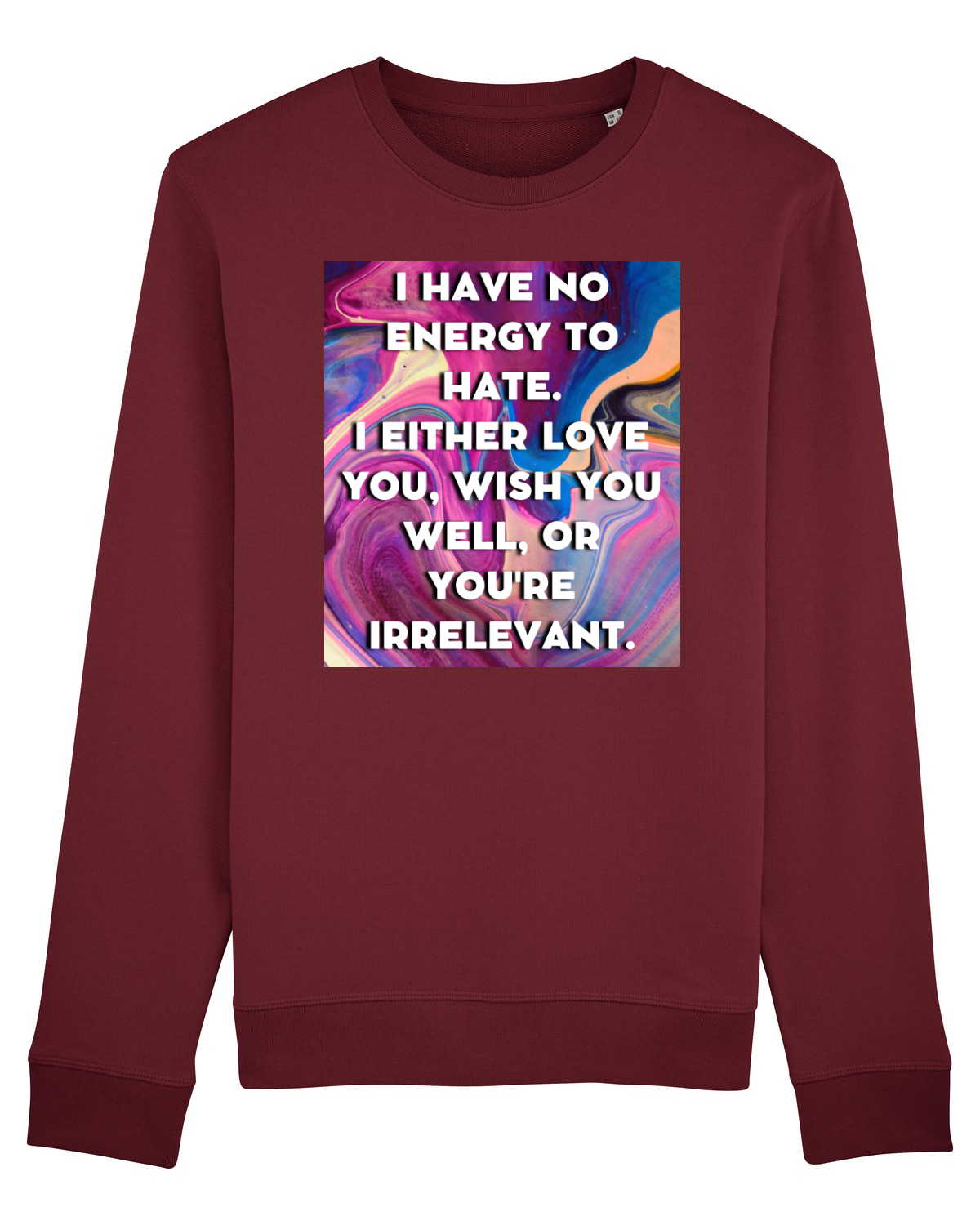 Bluză mânecă lungă Unisex Rise Burgundy