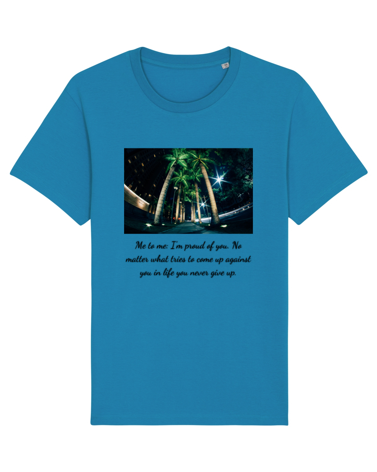 Tricou mânecă scurtă Unisex Rocker Azur