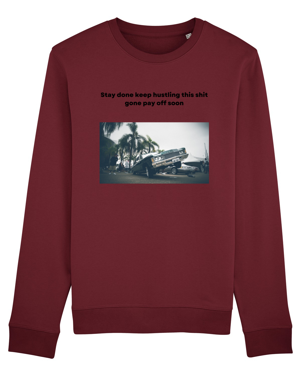 Bluză mânecă lungă Unisex Rise Burgundy