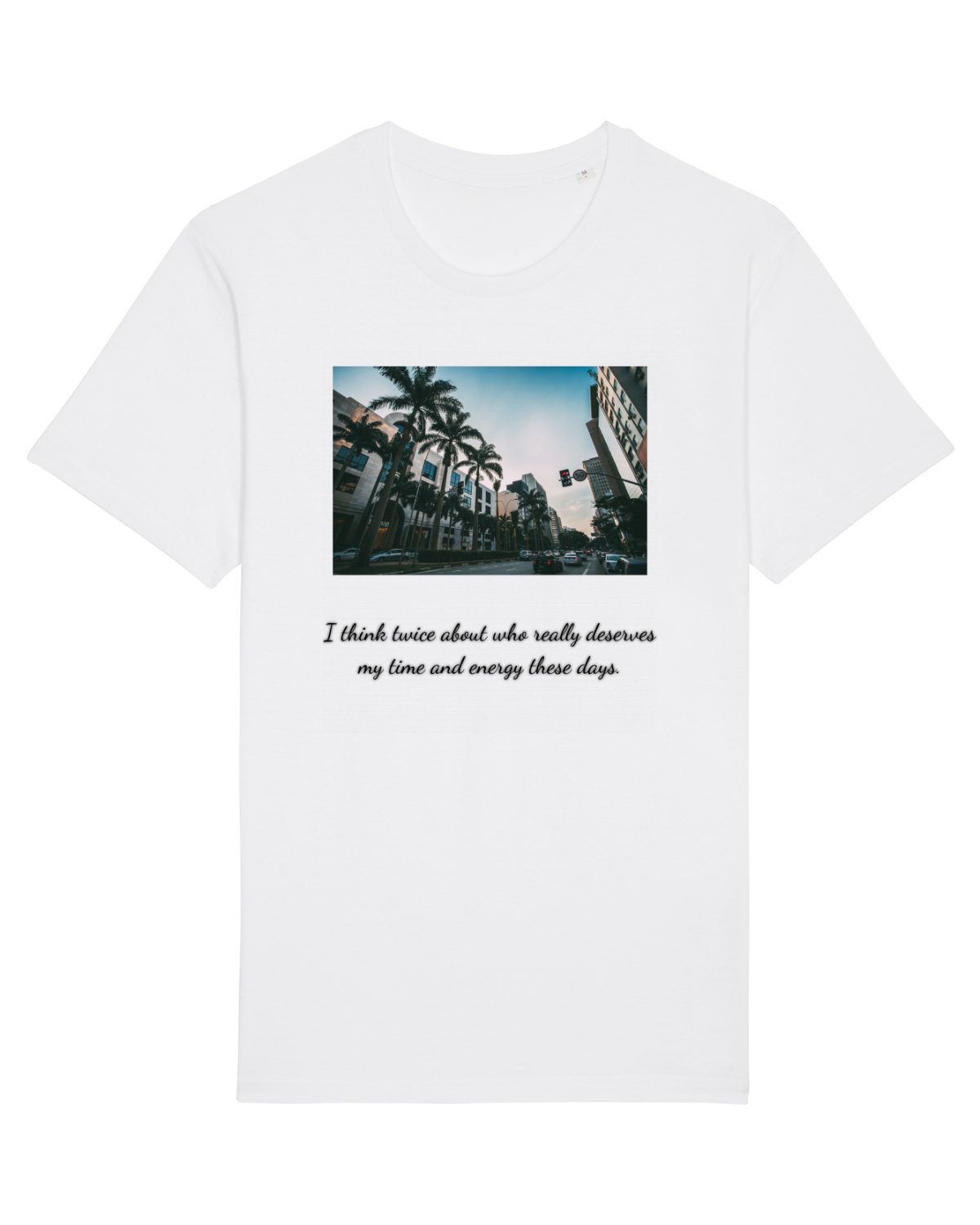 Tricou mânecă scurtă Unisex Rocker White