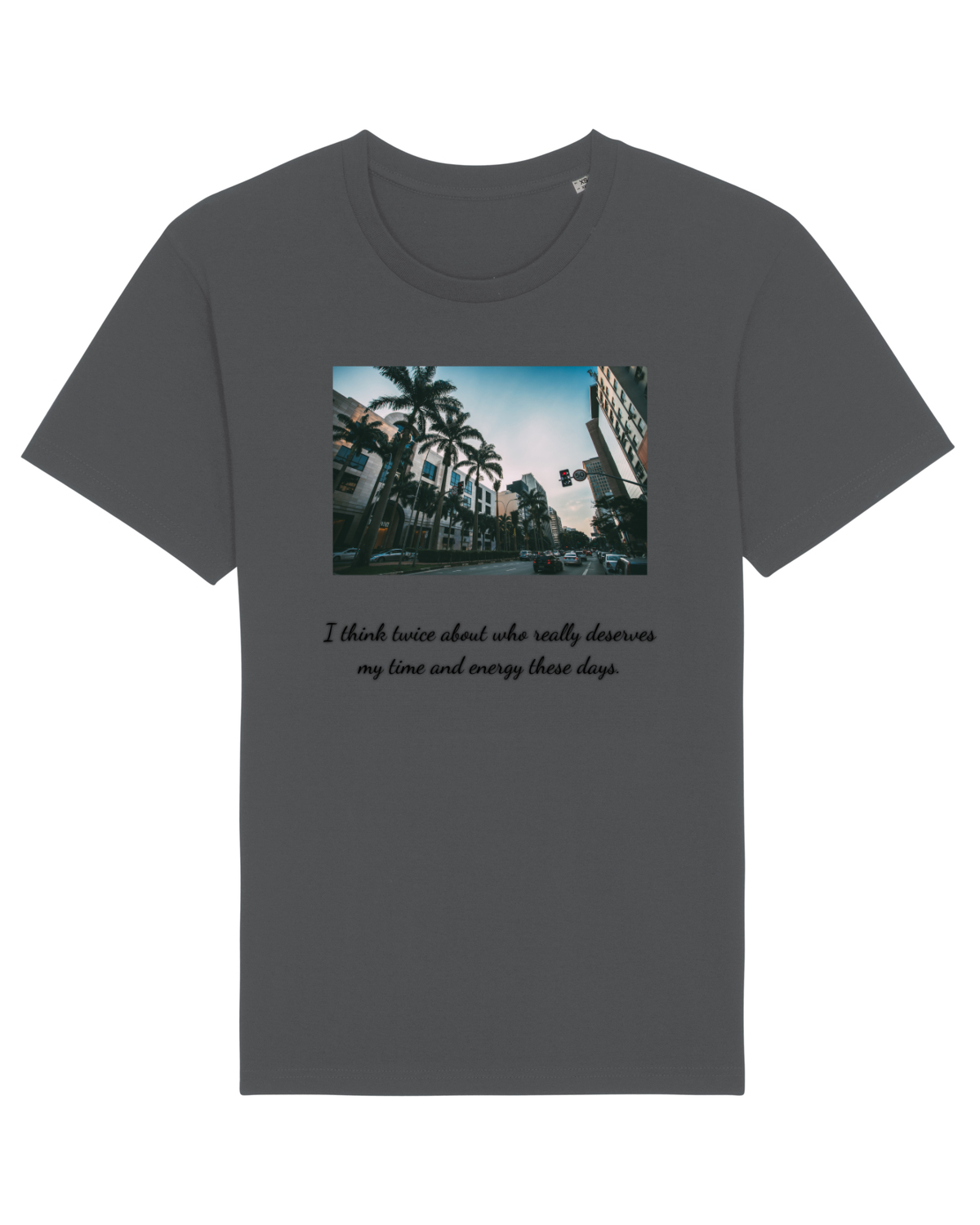 Tricou mânecă scurtă Unisex Rocker Anthracite