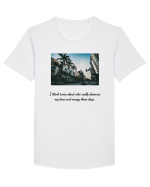 i think twice about who really deserves my time... Tricou mânecă scurtă guler larg Bărbat Skater