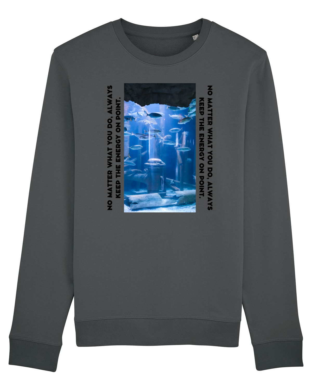 Bluză mânecă lungă Unisex Rise Anthracite