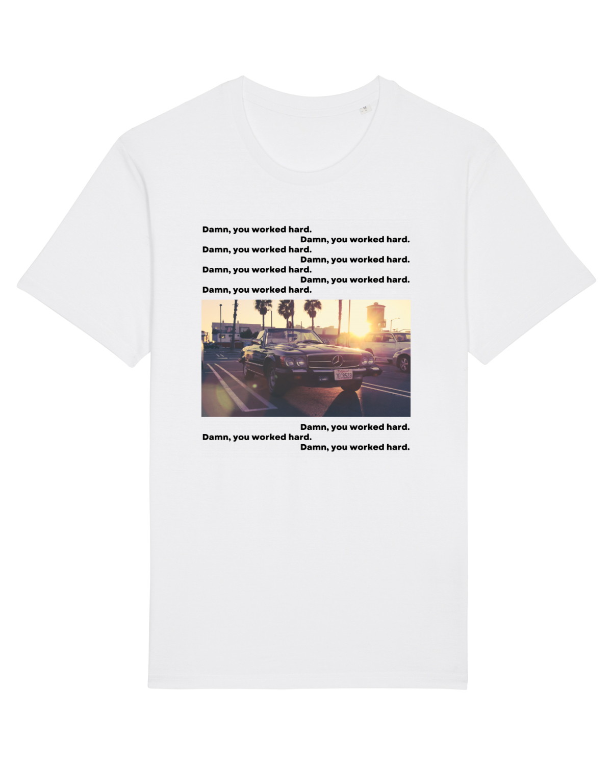 Tricou mânecă scurtă Unisex Rocker White