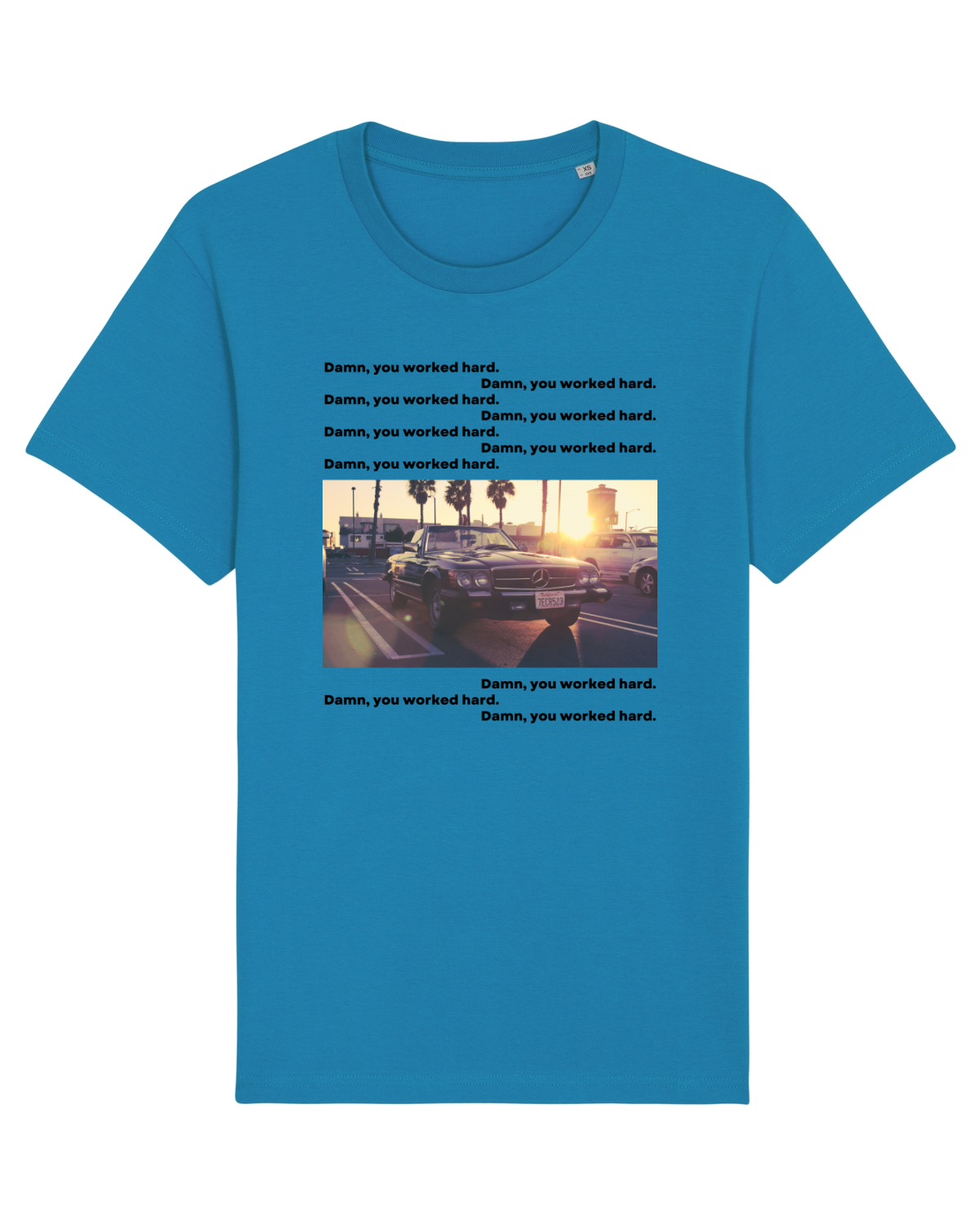 Tricou mânecă scurtă Unisex Rocker Azur