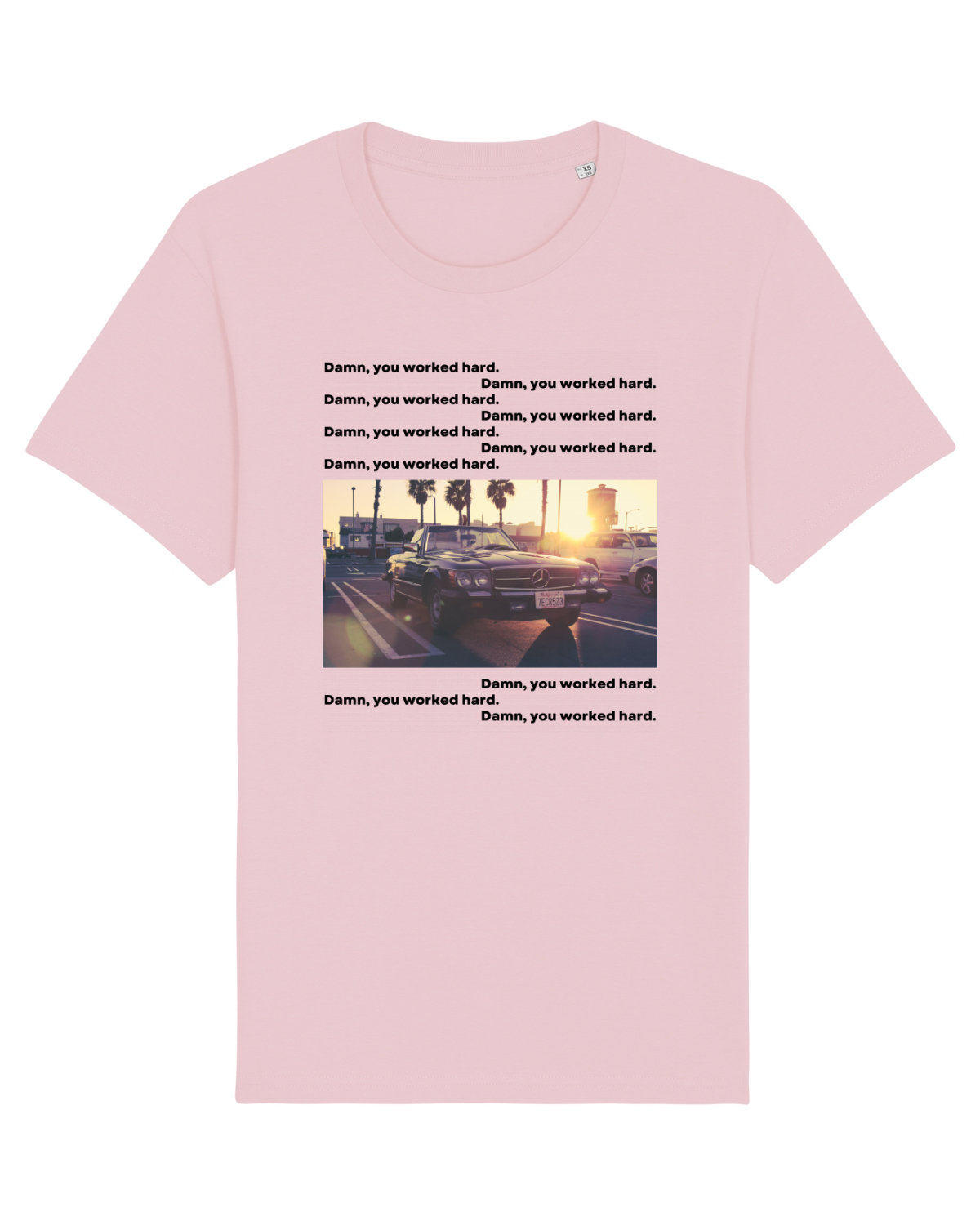 Tricou mânecă scurtă Unisex Rocker Cotton Pink