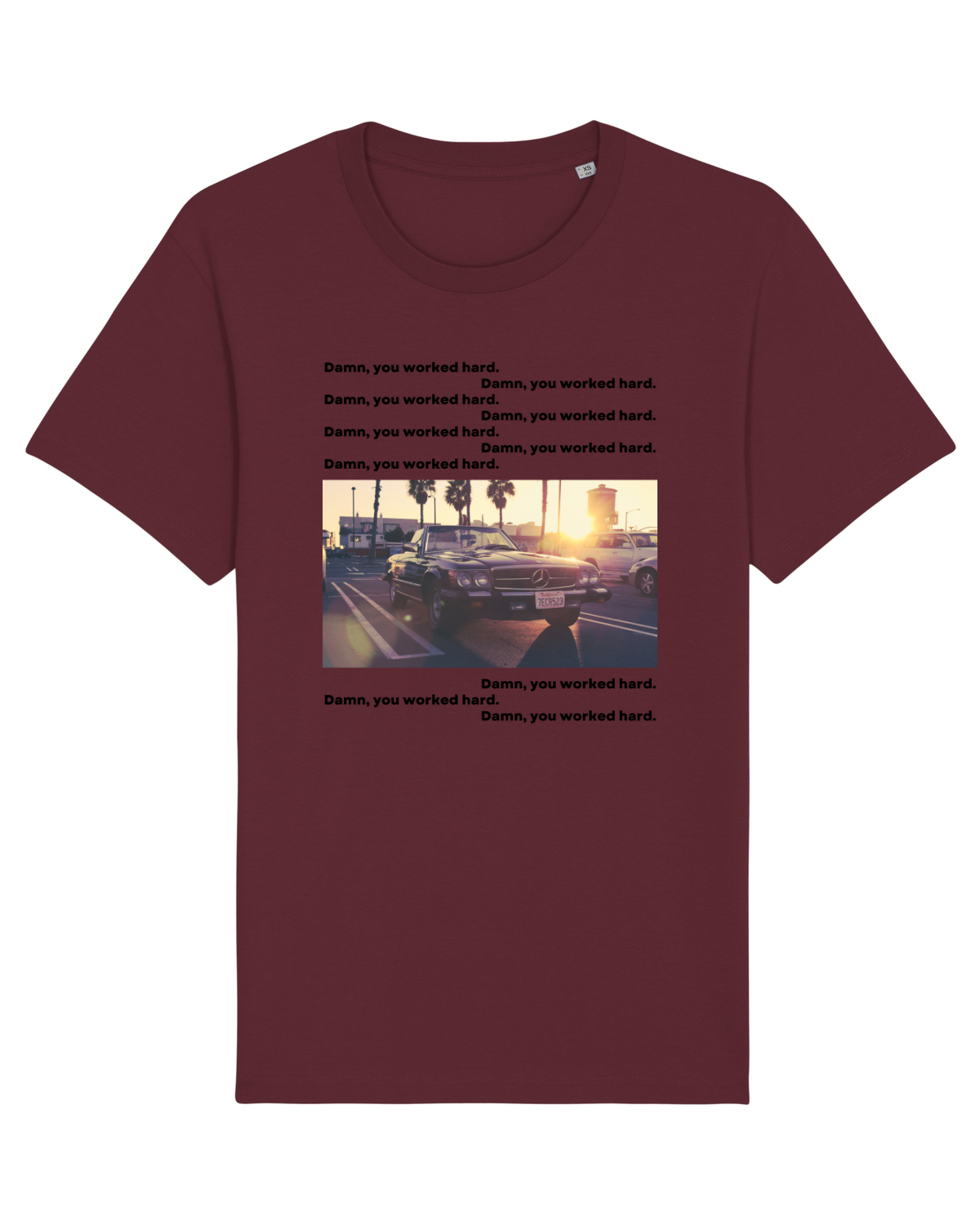 Tricou mânecă scurtă Unisex Rocker Burgundy