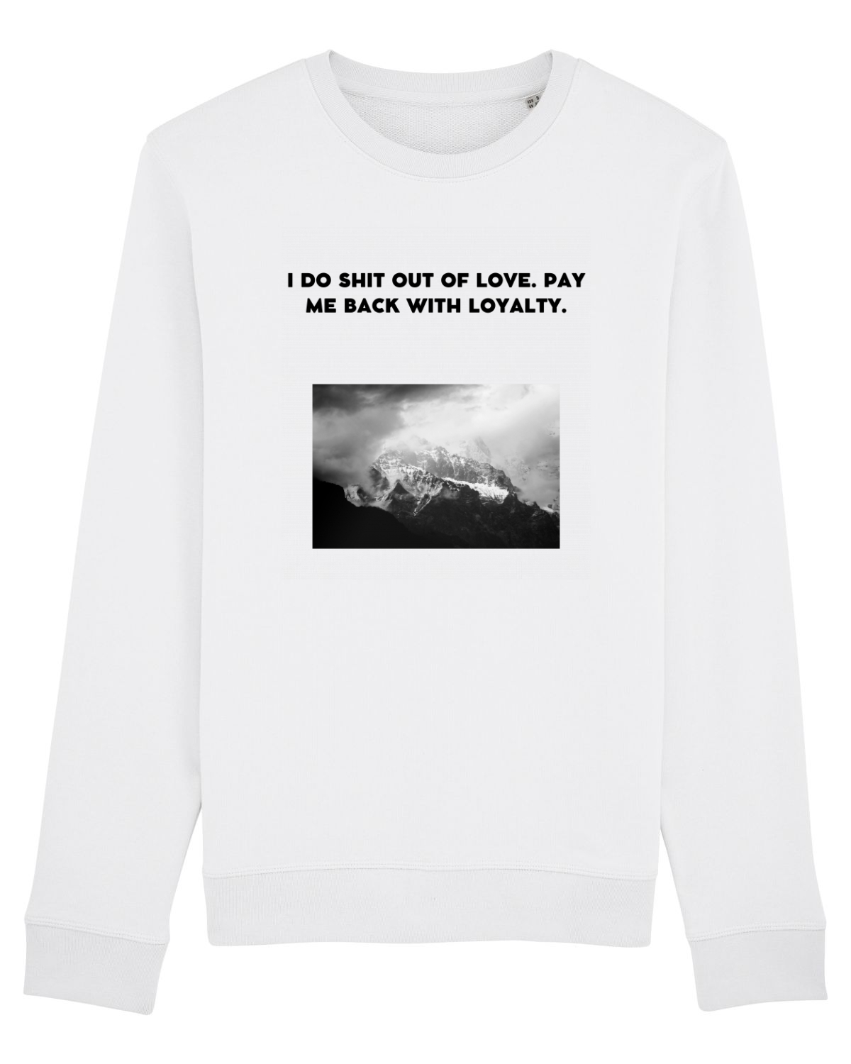 Bluză mânecă lungă Unisex Rise White