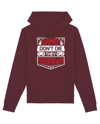 Gamer Don't Die They Respown Burgundy