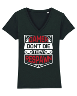 Gamer Don't Die They Respown Tricou mânecă scurtă guler V Damă Evoker