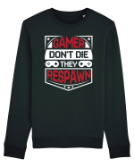 Gamer Don't Die They Respown Bluză mânecă lungă Unisex Rise