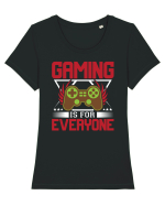 Gaming Is For Everyone Tricou mânecă scurtă guler larg fitted Damă Expresser