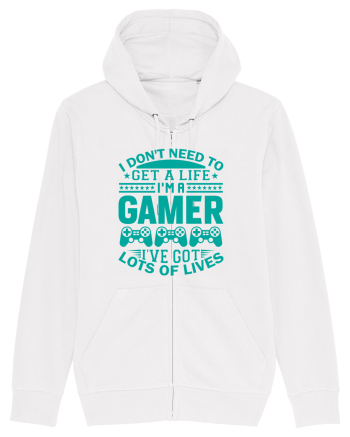 I Don't Need To Get A Life I'm A Gamer I've Got Lots Of Lives White