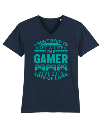 I Don't Need To Get A Life I'm A Gamer I've Got Lots Of Lives French Navy