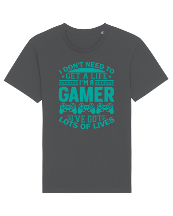 I Don't Need To Get A Life I'm A Gamer I've Got Lots Of Lives Anthracite