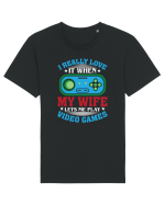 I Realy Love It When My Wife Lets Me Play Video Games Tricou mânecă scurtă Unisex Rocker