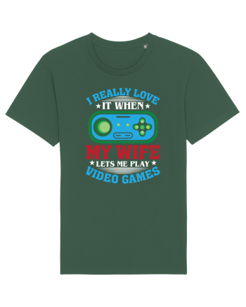 I Realy Love It When My Wife Lets Me Play Video Games Bottle Green