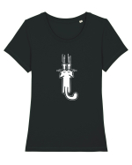 CAT scratch Tricou mânecă scurtă guler larg fitted Damă Expresser
