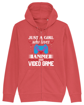 Just A Girl Who Loves Anime And Games Carmine Red
