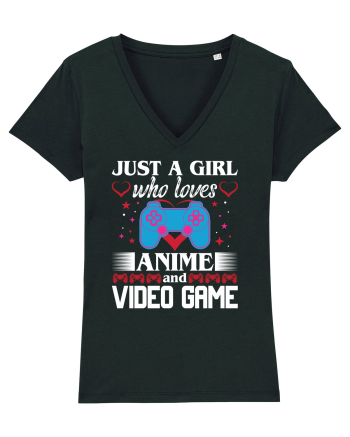 Just A Girl Who Loves Anime And Games Black