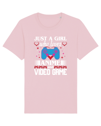 Just A Girl Who Loves Anime And Games Cotton Pink