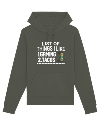 List Of Things I Like: Gaming, Tacos Khaki