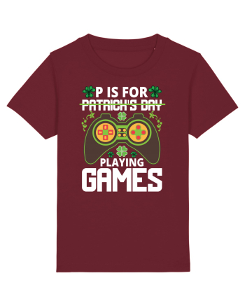 P is for Playing Games Burgundy