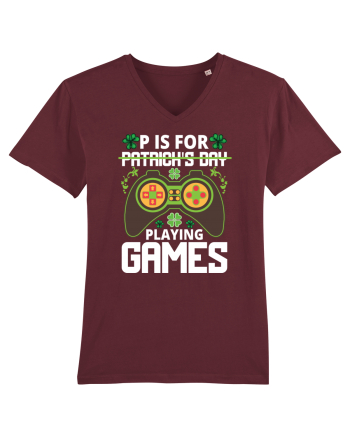 P is for Playing Games Burgundy
