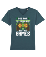 P is for Playing Games Tricou mânecă scurtă guler V Bărbat Presenter