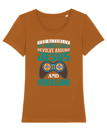 Yes Actually My World Does Revolve Around Jesus And Video Game Roasted Orange