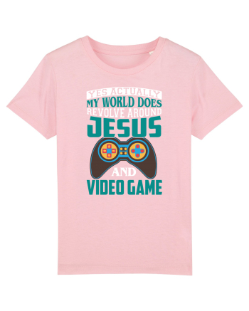 Yes Actually My World Does Revolve Around Jesus And Video Game Cotton Pink