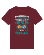 Yes Actually My World Does Revolve Around Jesus And Video Game Tricou mânecă scurtă  Copii Mini Creator