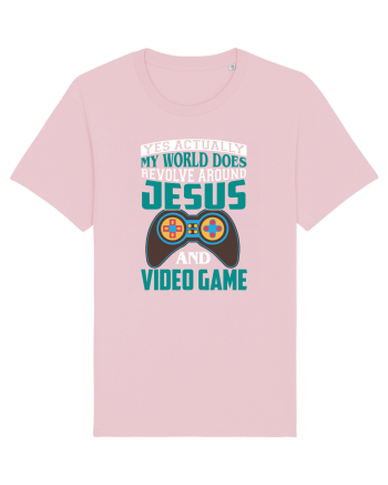 Yes Actually My World Does Revolve Around Jesus And Video Game Cotton Pink