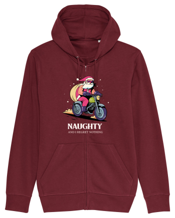 Naughty and I regret nothing - Biker Claus Burgundy