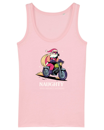 Naughty and I regret nothing - Biker Claus Cotton Pink