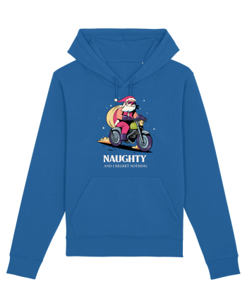 Naughty and I regret nothing - Biker Claus Royal Blue