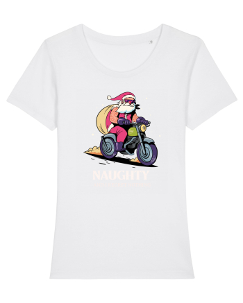 Naughty and I regret nothing - Biker Claus White