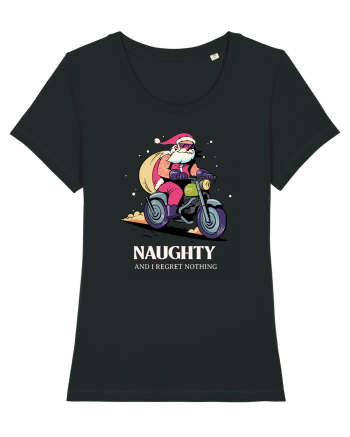 Naughty and I regret nothing - Biker Claus Black