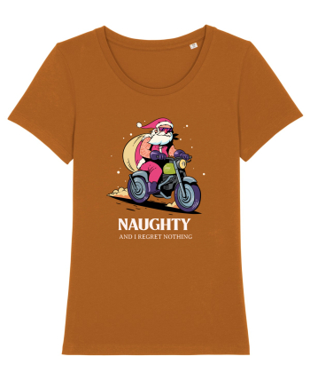 Naughty and I regret nothing - Biker Claus Roasted Orange