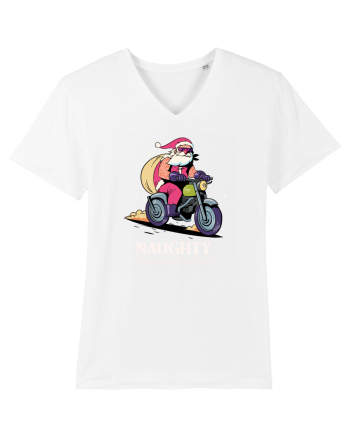 Naughty and I regret nothing - Biker Claus White