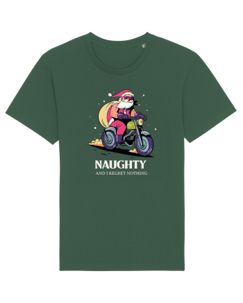 Naughty and I regret nothing - Biker Claus Bottle Green