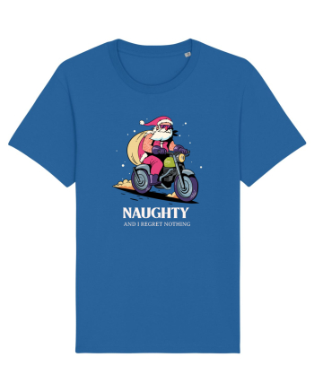 Naughty and I regret nothing - Biker Claus Royal Blue
