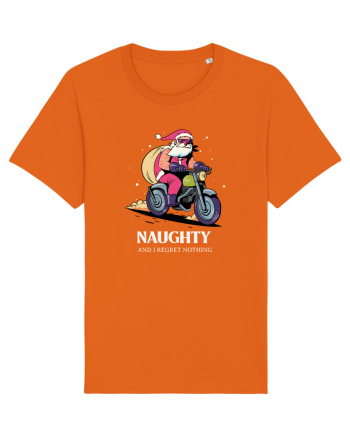 Naughty and I regret nothing - Biker Claus Bright Orange
